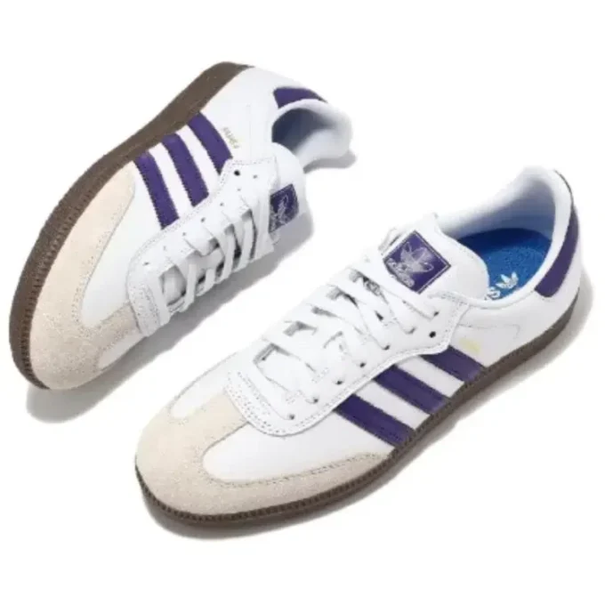 Adidas Samba Adv “Cloud White Collegiate Purple Gold Metallic”