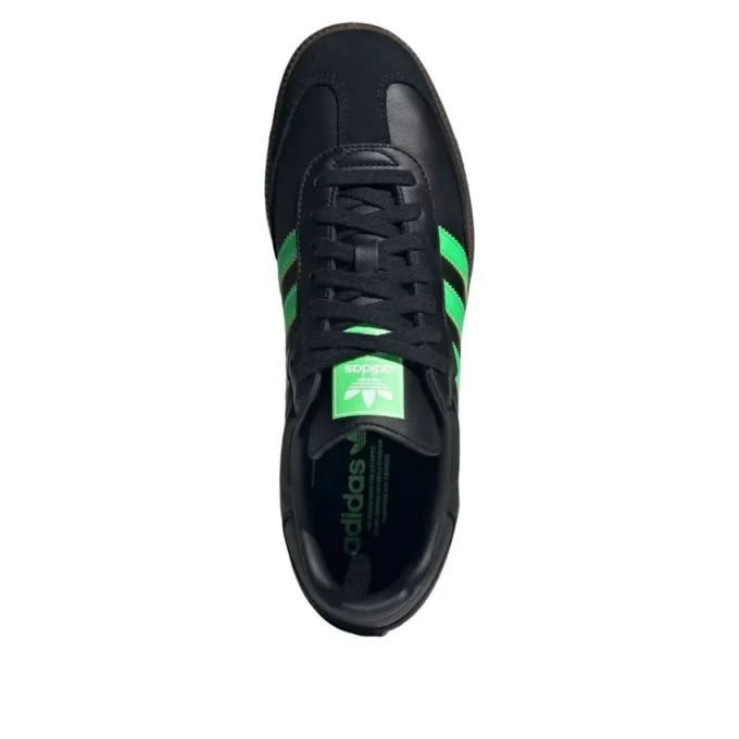 Adidas Samba “Core Black Screaming Green Gum”
