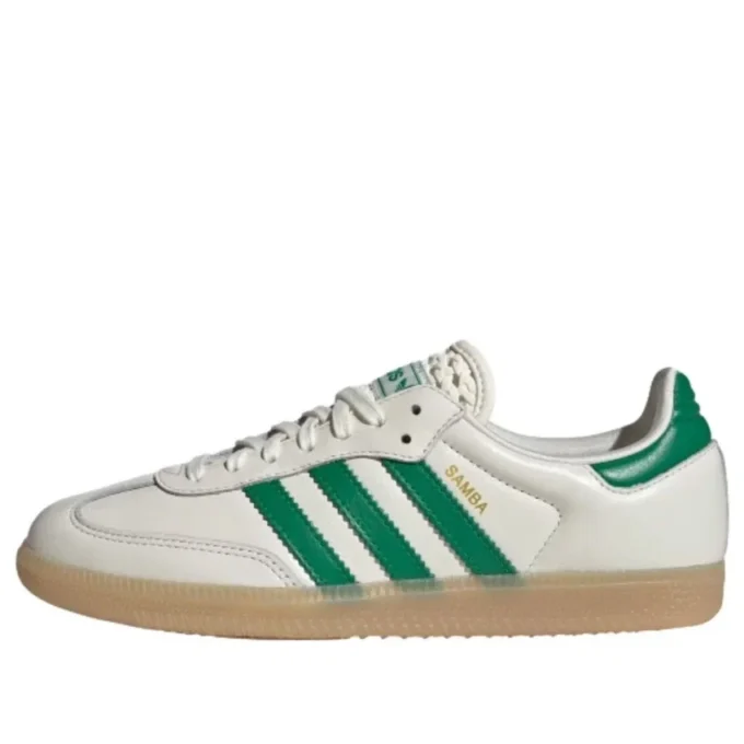 Adidas Samba “off White Green Gold Metallic”